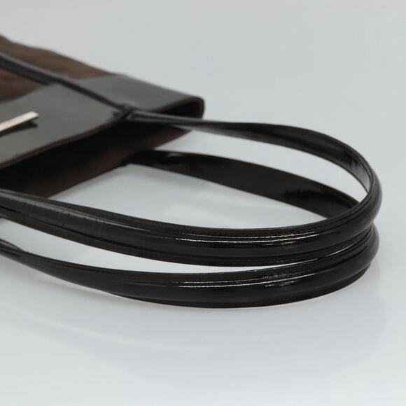 GUCCI Tote Bag Suede Leather Brown - Picture 7 of 13